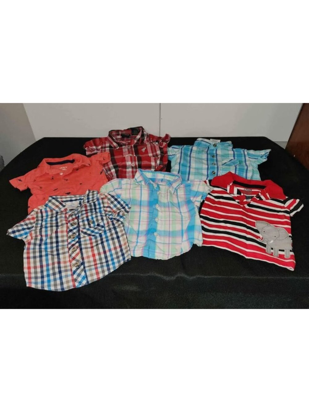 0-3 3m months boys Button up Dress polo shirts carters wrangler wonders D7
